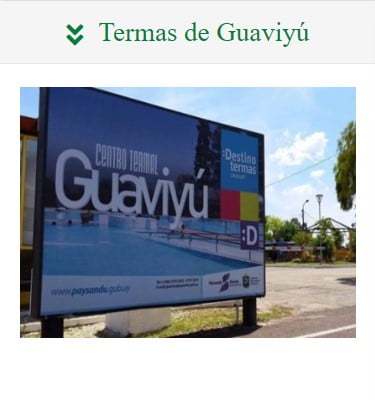 Camping en Paysandú. Acampar en Termas de Guaviyú.